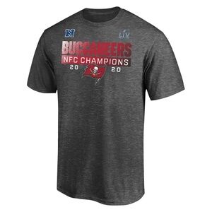 Tampa Bay Buccaneers Fanatics Heather Charcoal 2020 NFC Champions Scramble Tee